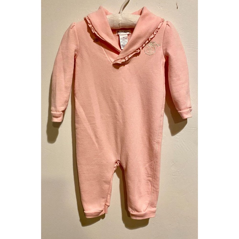 Ralph Lauren 9M Solid Pink One Piece Romper